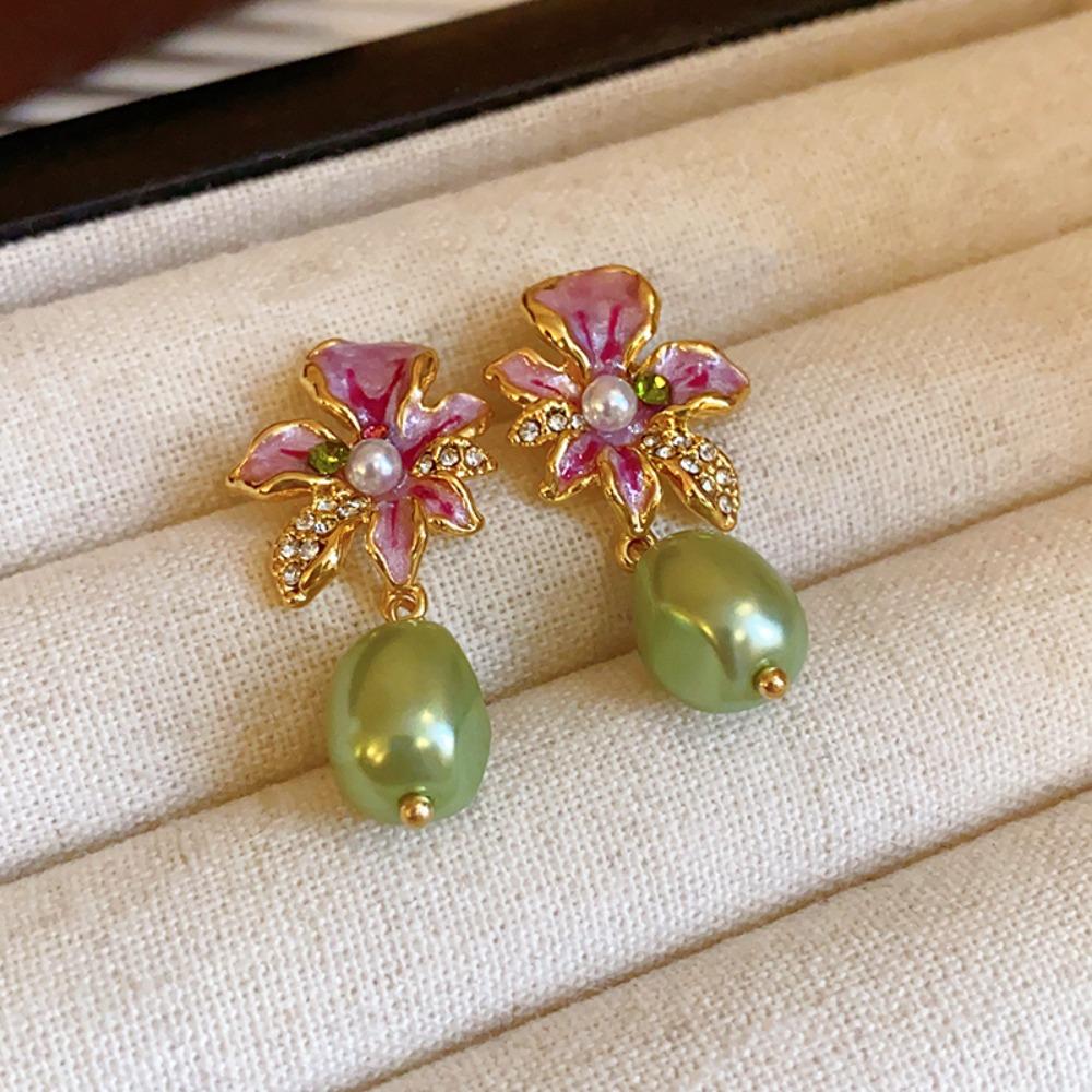Light Luxury Bohemian Earrings Women Ear Jewelry Sweet Drop Earrings Flower Stud Earrings  Female