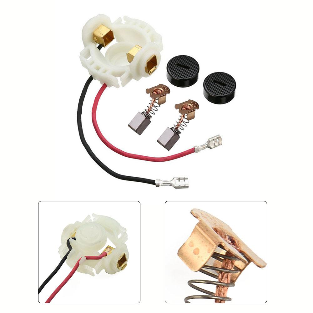 2pcs Carbon Brushes With Covers For CB430 BGA450 BGA452 BJS160 Power Tools Brush Holder Replacement Accessories