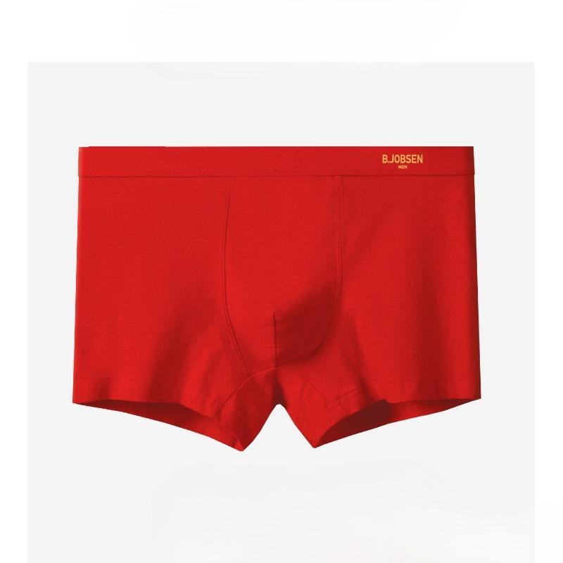 Plus Size Men's Summer Pure Cotton Class A Cotton 10A Antibacterial Breathable Mid Waist Briefs