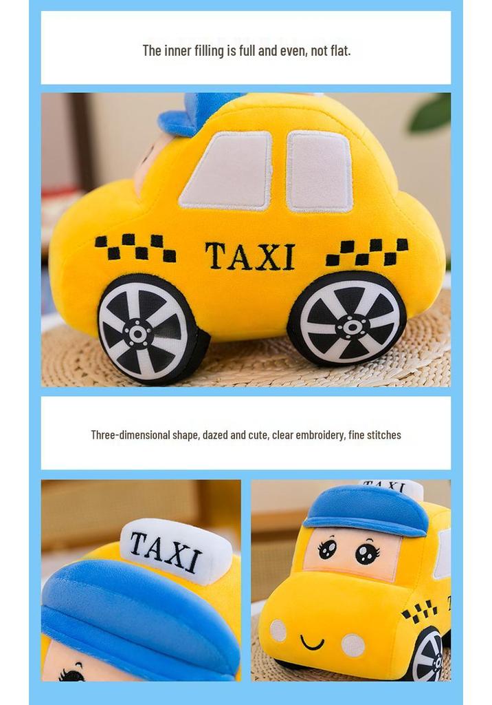 Cartoon Auto Kissen: Polizei, Krankenwagen, Taxi Plüschtiere - Foto Requisite & Kindergartendekoration Geschenk