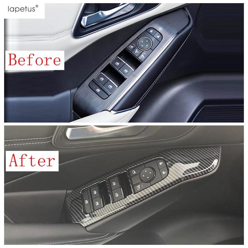 Car Inner Door Window Lift Button Handle Bowl Panel Frame Cover Trim For Nissan Qashqai J12 - 2026 Carbon Fiber Accessories