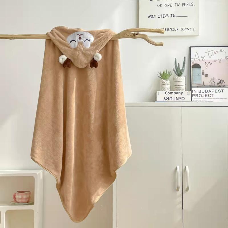 Asciugamani da Bagno per Bambini con Animali dei Cartoni Animati Morbido Asciugamano con Cappuccio per Neonato Coperta Avvolgente Calda per Bambini Piccoli per Maschi e Femmine