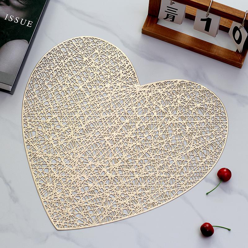 Light Luxury Placemat Table Mat Wide Application PVC Table Decor Round Protector Mat Heat Resistant Pad for Kitchen Accessories