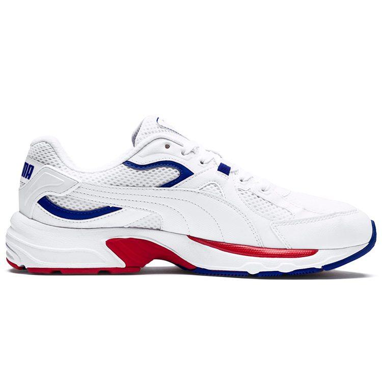 PUMA Axis Fabric Low top Casual Running Shoes Unisex White Red 370287-02