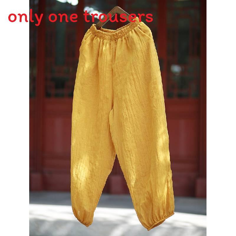 Cotton Linen Loose Fit Pants For Women Summer Boho Style Casual Trousers