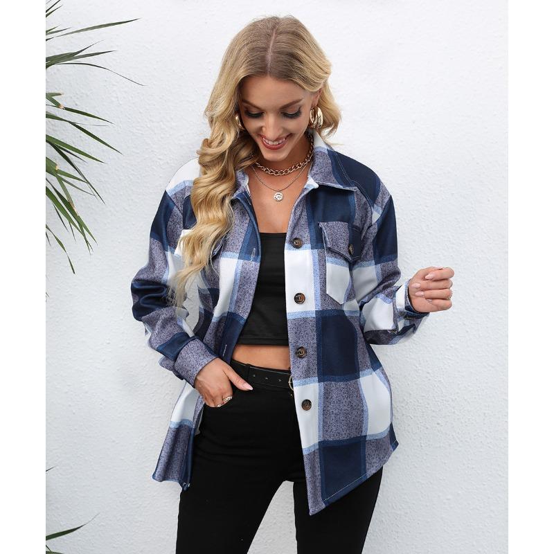 And Womens Winter Printing Autumn Singlebreasted Mediumlength Longsleeved Jacket