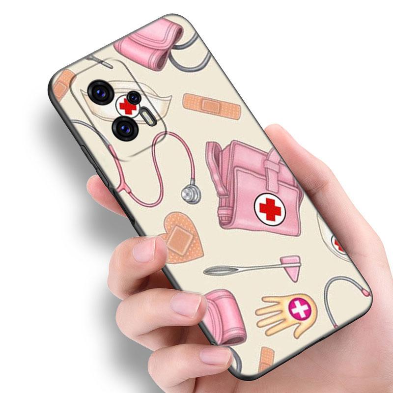 Arzt Krankenschwester Gesundheit Handyhülle Für Xiaomi POCO F2 F3 M2 M3 M4 X3 X4 Pro NFC F4 GT 5G F1 X2 C3 C31 C40 M5S Weiche TPU Schwarze Hülle