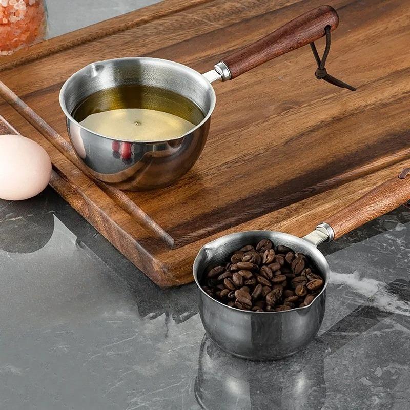 300ml Long Handle Wax Melting Pot Stainless Steel Diy Scented Candle Soap Chocolate Butter Handmade Soap Jug Heated Coffee