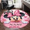Personalized M-Minnie Round Chair Office Rug - Perfect for Mat, Office Chair & More - Ideal Gift for Birthdays and Holidays
