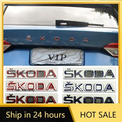 Car Sticker 2026 Hot Metal for Skoda Logo VRS Yeti Octavia Kamiq Kodiaq Karoq Superb Fabia Rapid Car Logo Stickers Rear Trunk Em