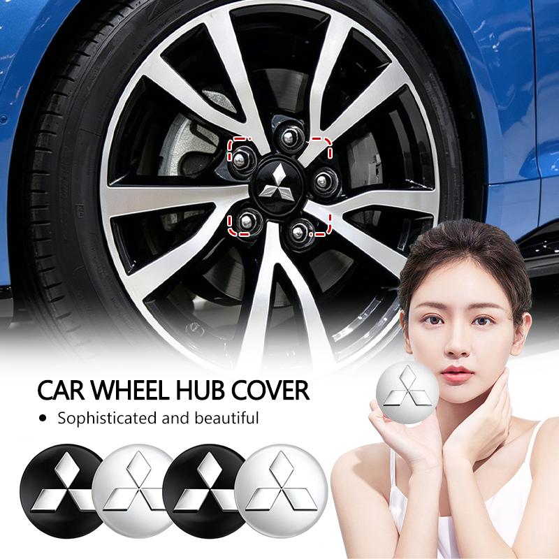 4 Bucăți 60MM Embleme Auto Capace Centru Jantă Auto Capac Jantă Pentru Mitsubishi Outlander Lancer 10 9 ASX RALLIART Eclipse Pajero