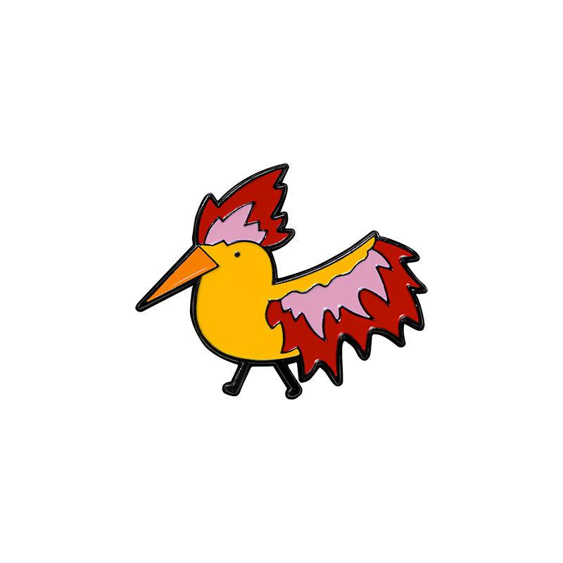 

Cute elf three holy bird cartoon badge anime film and television pet baby flame bird brooch clothes accessories