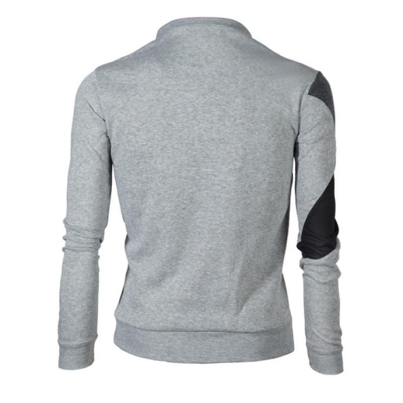 Autumn/winter Men's Casual Fashion Stitching Contrasting Casual Long-sleeved Pullover Sweatshirt