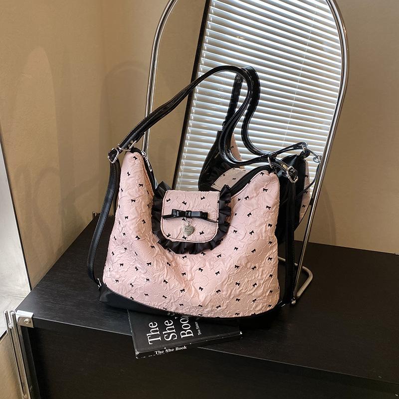 

На работу универсальная сумка-тоут большой вместимости на плечо/подмышку женская сумка новая модная сумка-тоут в горошек чёрный