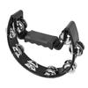 Tambourine Jingle Black Cat Shape Non Slip Handle Half Moon Handheld Tambourine for Party