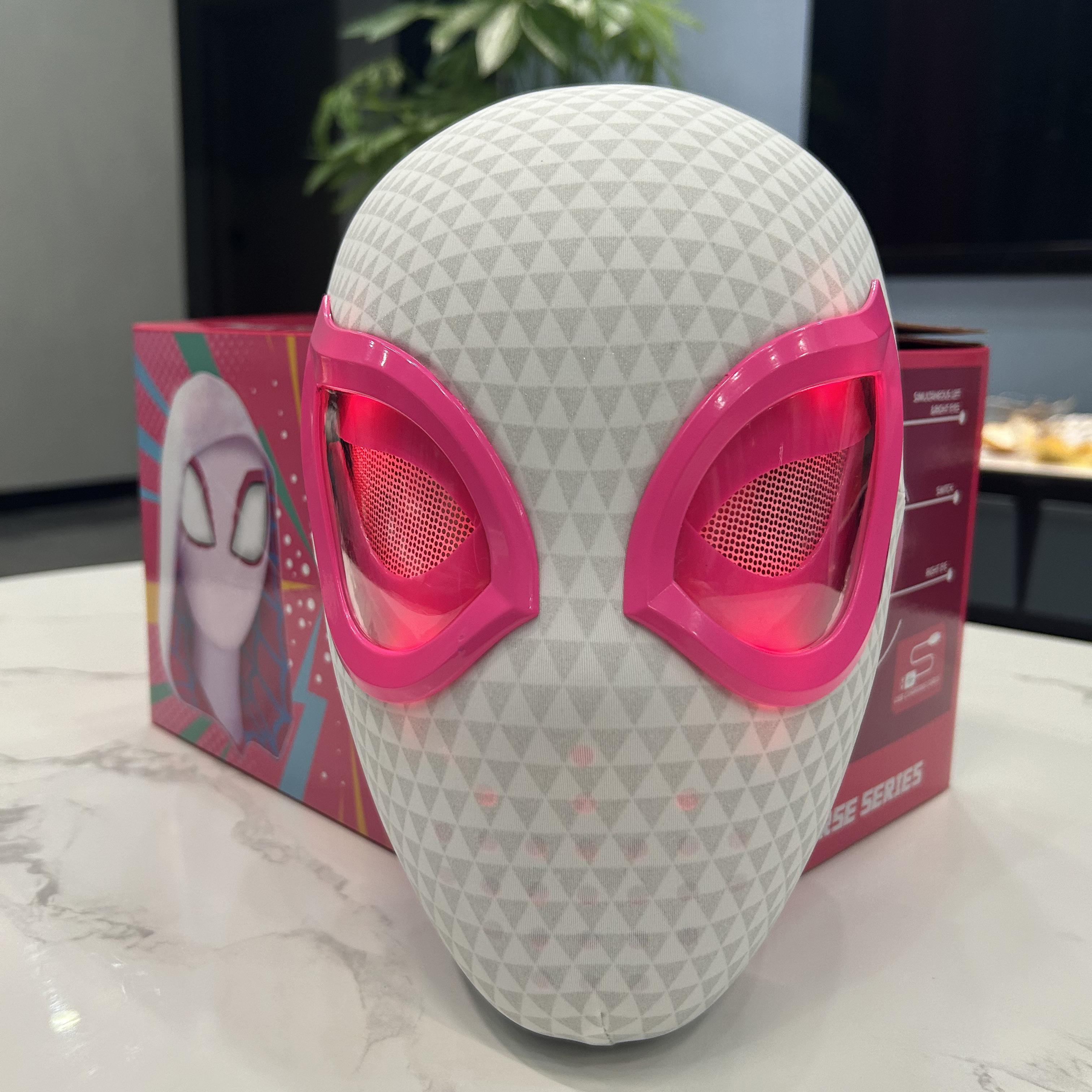 

Hot Spider Man Eye Gwen Mask Spider Man Moving Eyes Helmet Mask Cosplay Decoration Christmas Gift Toys with box