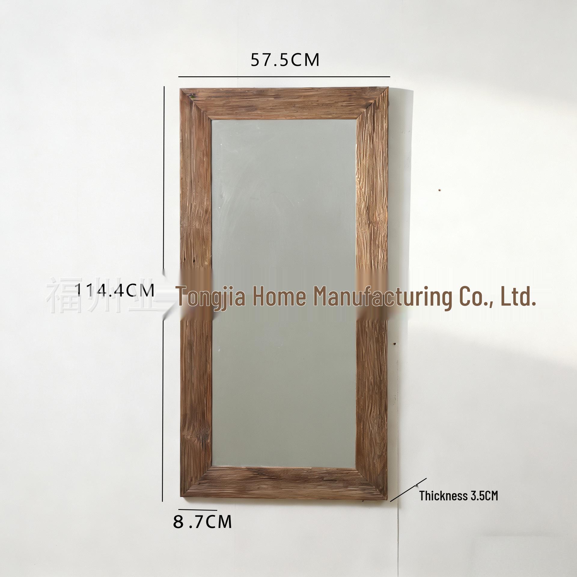 

Original Elm Wood Wall-Mounted Full-Length Dressing Mirror for Bedroom or Living Room Decor
