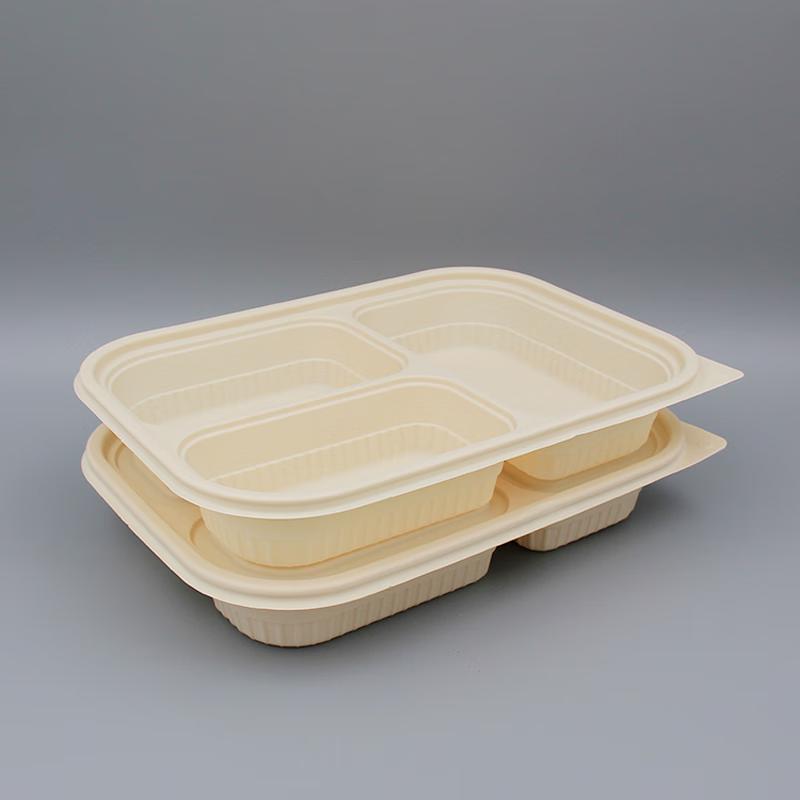 Compostable 3-Compartment Takeout Lunch Boxes