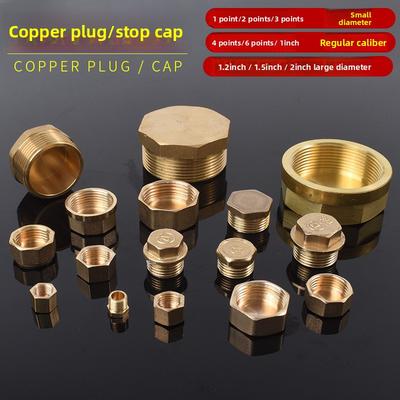 BSP 1/8"1/4"3/8"1/2"3/4'' Male&Female Threaded Brass Pipe Hex Head Brass Stopper End Cap Plug Plumbing Fitting Connector Adapter