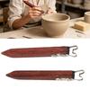 2-Piece Wooden Handle Pottery Shaping Tool with Open Working Ends for Trimming Pottery Feet and Finishing Bases After Wheel Throwing