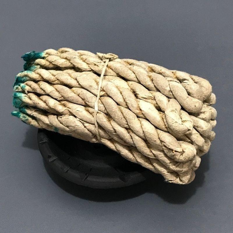 White Sage Rope Incense and Incense Holder Set Nepalese Traditional Incense for Therapy Meditation Ceremony