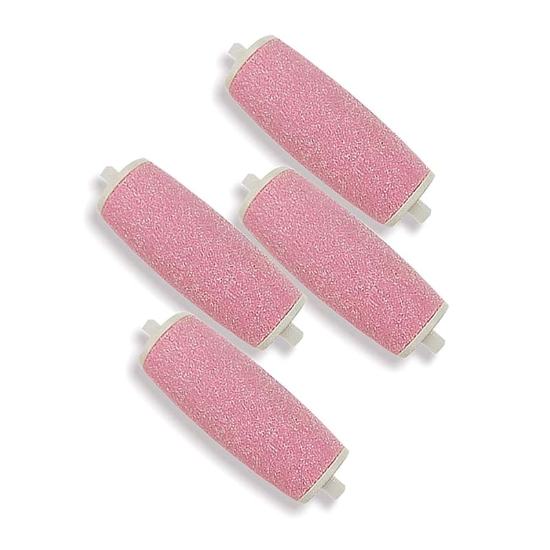

4 шт. Сменные роликовые насадки очень грубой зернистости, совместимые с электрической пилкой для педикюра Flawless Amope(розовый) розовый