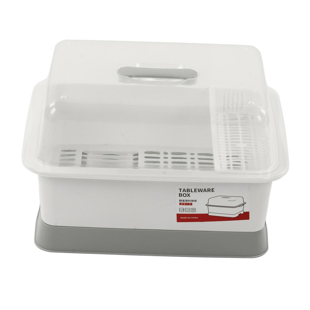 Dish Drainer Minimalist Dustproof Space Saving Dish Drying Bowl with Lid for Home Kitchen L