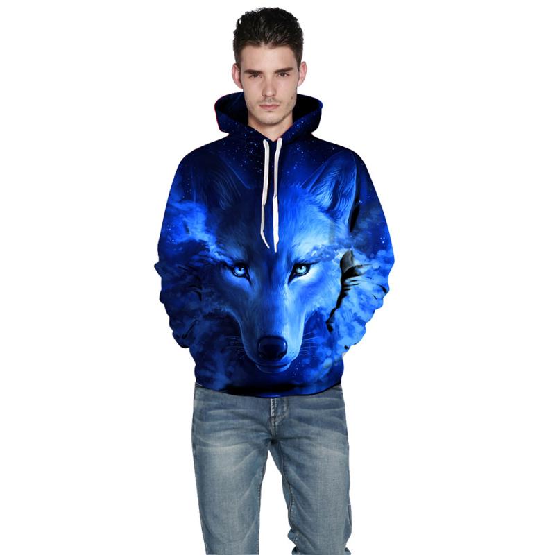 digital wolf hoodie