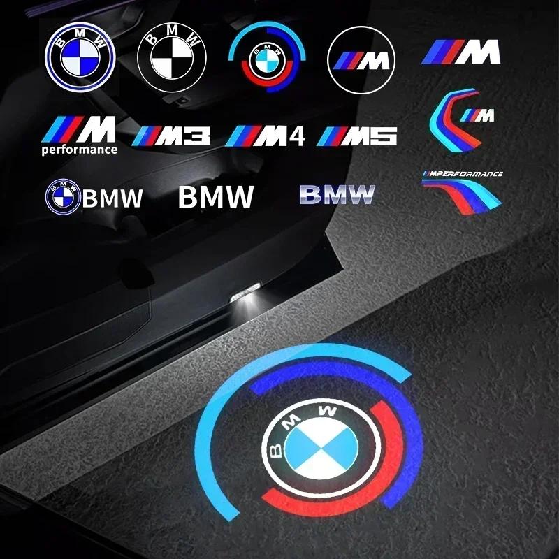 E60 E93 2025 For BMW M X3 X5 X6 2Pcs Car LED Door Logo Projector Warning Light Ghost Shadow Welcome Lamp For BMW 50th Anniversa