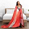 Red Mosaic Style Photo Blanket for All Seasons Blanket Lunch Break Throw Gift