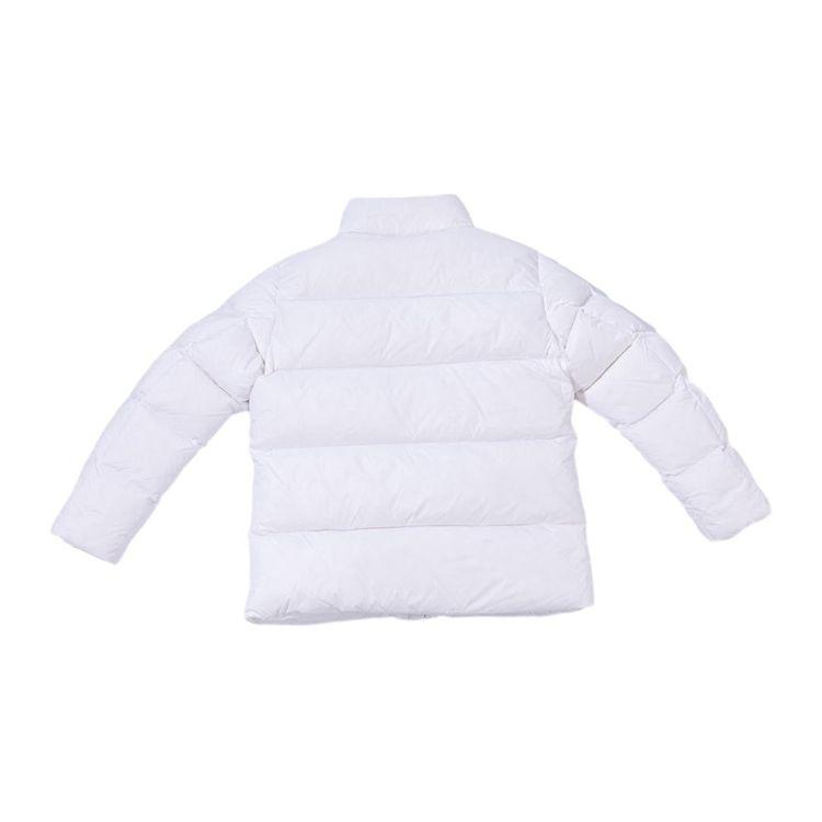 Anta Embroidered National Flag Stand Collar Short Down Jacket Unisex Outerwear White 552210718-2