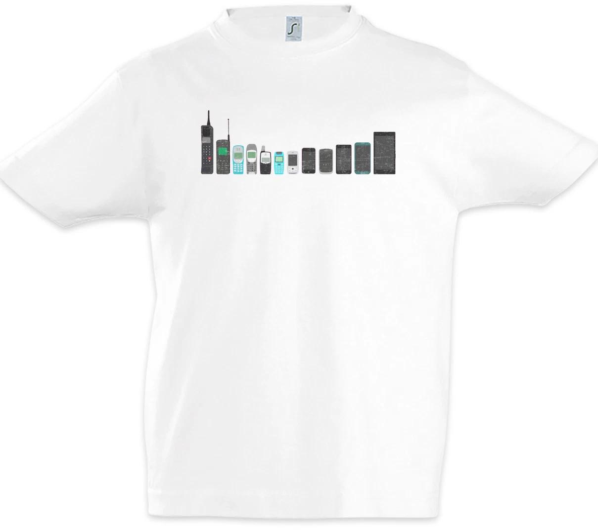 Mobile Phone Evolution Boys T-Shirt Fun Geek Nerd Darwin Human Computer Science 100