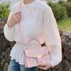 Sweet Butterfly Embroidery Shoulder Bag for Women Square Crossbody Bag Versatile Flap Handbag Purse