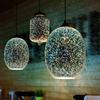 3D Colored Glass Pendant Lamp - Creative Industrial Style LED Lighting for Restaurant & Bar Decor.