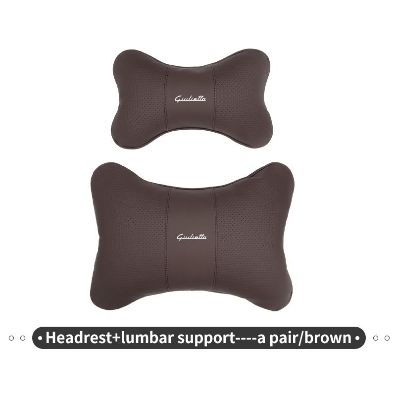 Car Headrest Neck Pillow Lumbar Support Cushion Interior Accessories For Alfa Romeo GT Stelvio F1 Brera Volante Tonale Gloria