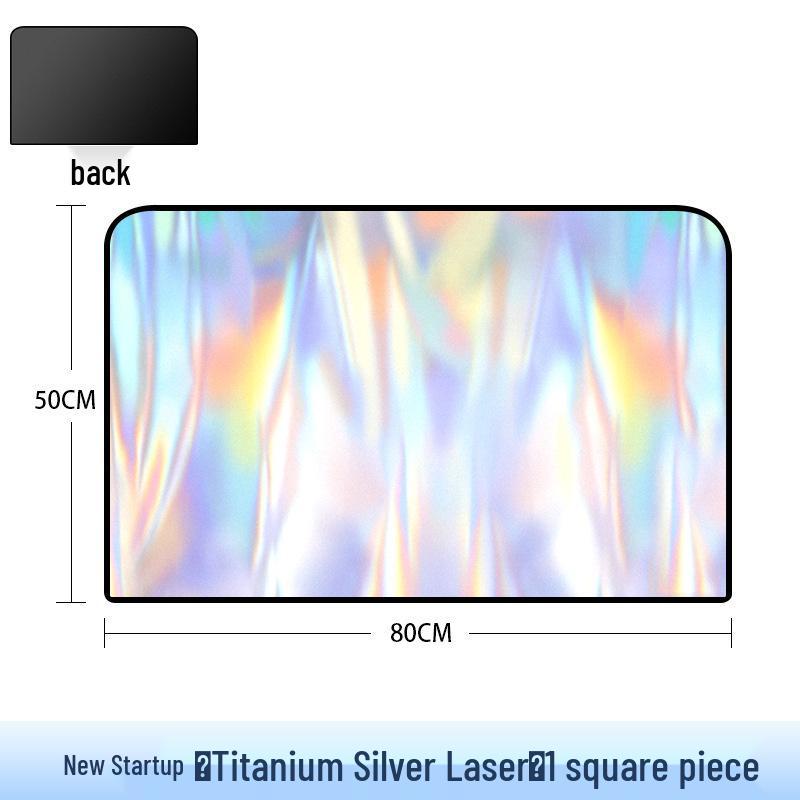 Colorful Magnetic Car Sunshade: Laser Reflective Titanium Silver Window Curtain