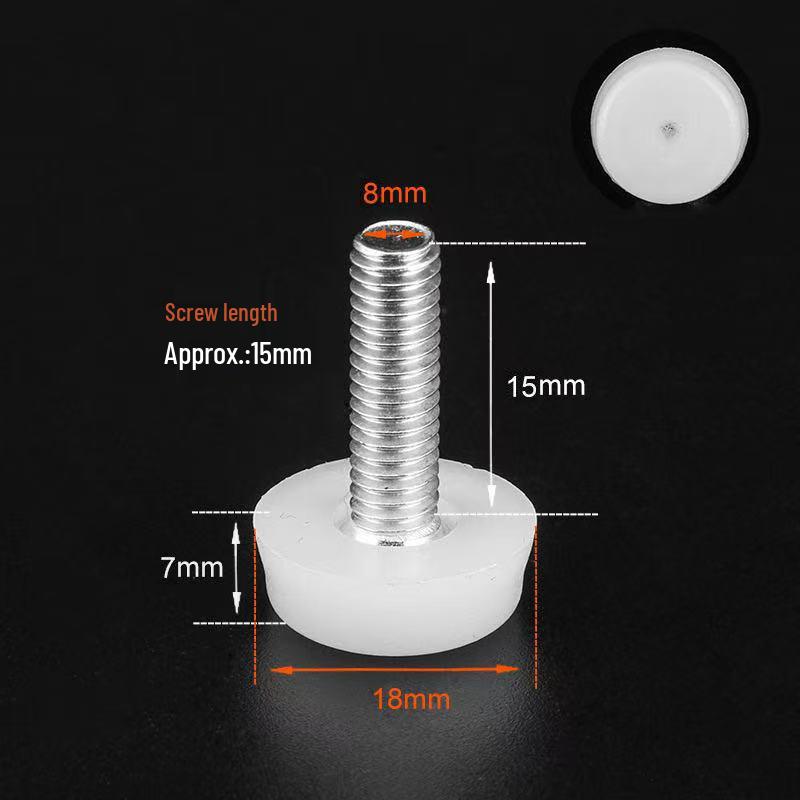 Adjustable Furniture Heightening Foot Pad (M6/M8/M10) – Screw Base for Shelves