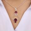 Rhodolite Gemstone 925 Sterling Silver Handcrafted Jewelry Pendant 1.60" Gift For Wife PP-13-31
