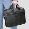 Men's Handbag 100% Genuine Leather Business Briefcase Large Capacity Cowhide Shoulder Crossbody Bag 14 Inch Laptop Bag