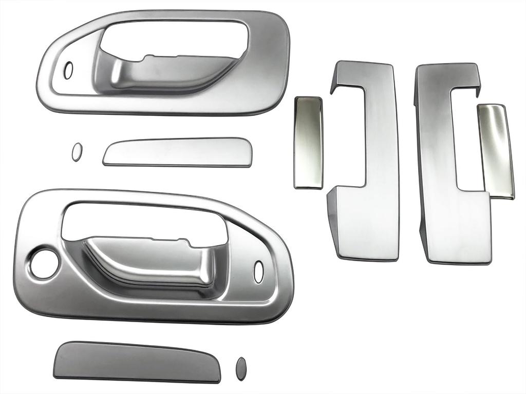 BRIGHTZ Chrome Door Handle Satin for NV350 Caravan E26 Compatible with and VW6E26 Models and VW6E Covers, Silver, (Van) [DHC-NOBU-479] CS4E26, CW4E26,