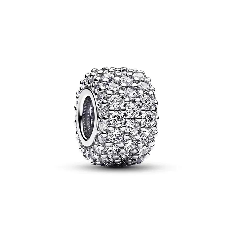 Original Copper Colorful Charms Snowflake Heart Lock Key Earrings Beads For Necklace Diy Bracelet Present Jewellery