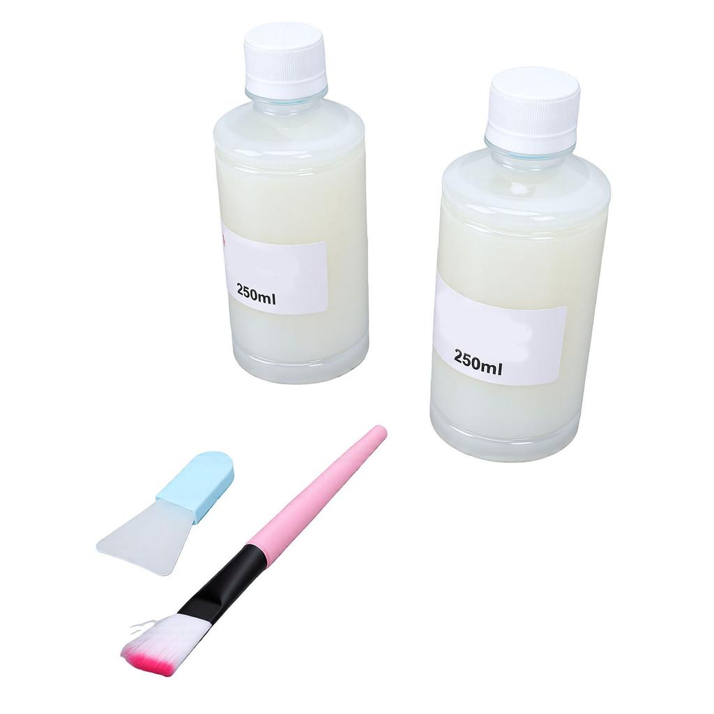 2 Pcs Clay Varnish 250ml Prevent Cracking Scratch Wear High Glass Air Dry Clay Glaze for Plaster Pre Coated Metal Wood