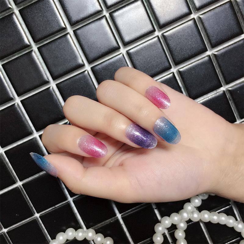 Verlaufs Gänseblümchen Nagelsticker Vollsticker 3D Nagelkunst Sticker Wasserdichter Nagelsticker Vollsticker