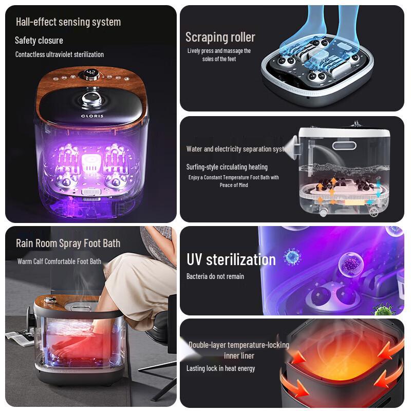 CLORIS F766 Double-Layer Deep Barrel Foot & Leg Spa Massager