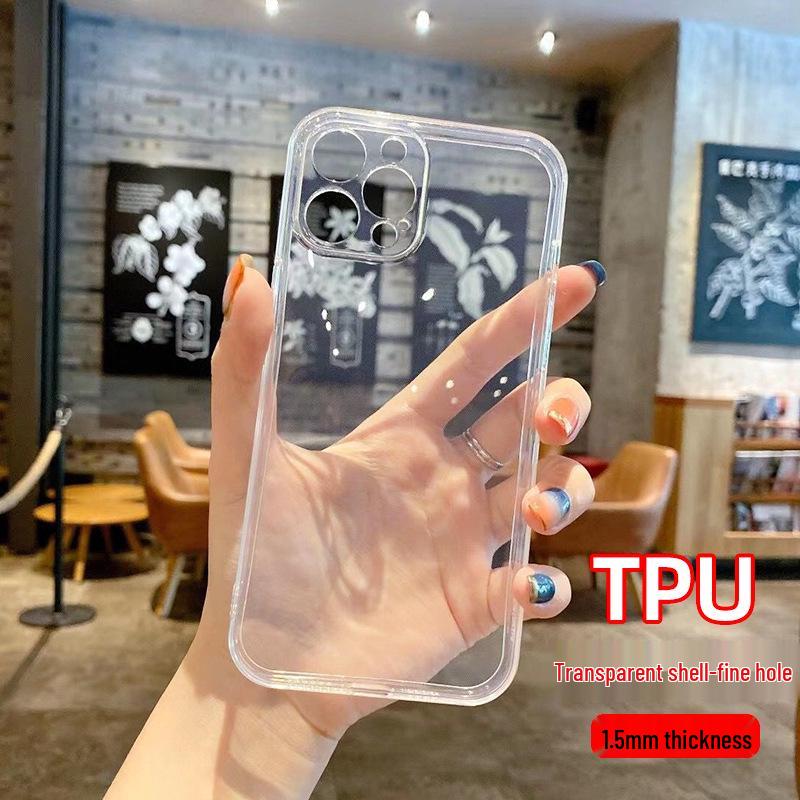 Kompatibel mit den Apple 14 Pro, 17, 13 und 16 iPhone-Modellen, diese ultradünne, transparente Schutzhülle mit großem Loch.