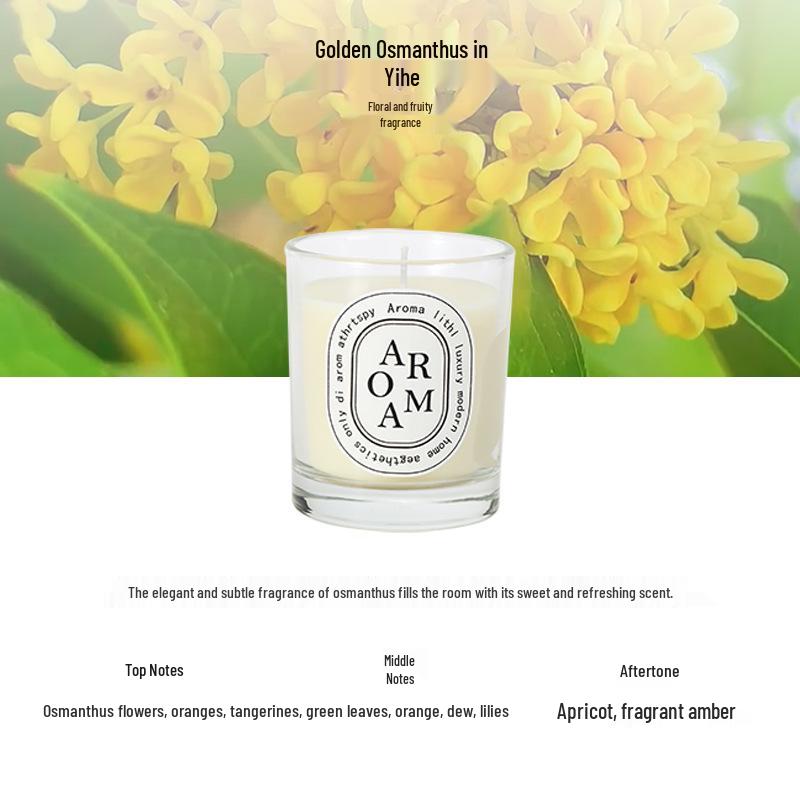 Transparent European Style Soy Wax Candle with Plant Essential Oils - Smokeless Home Aroma Gift