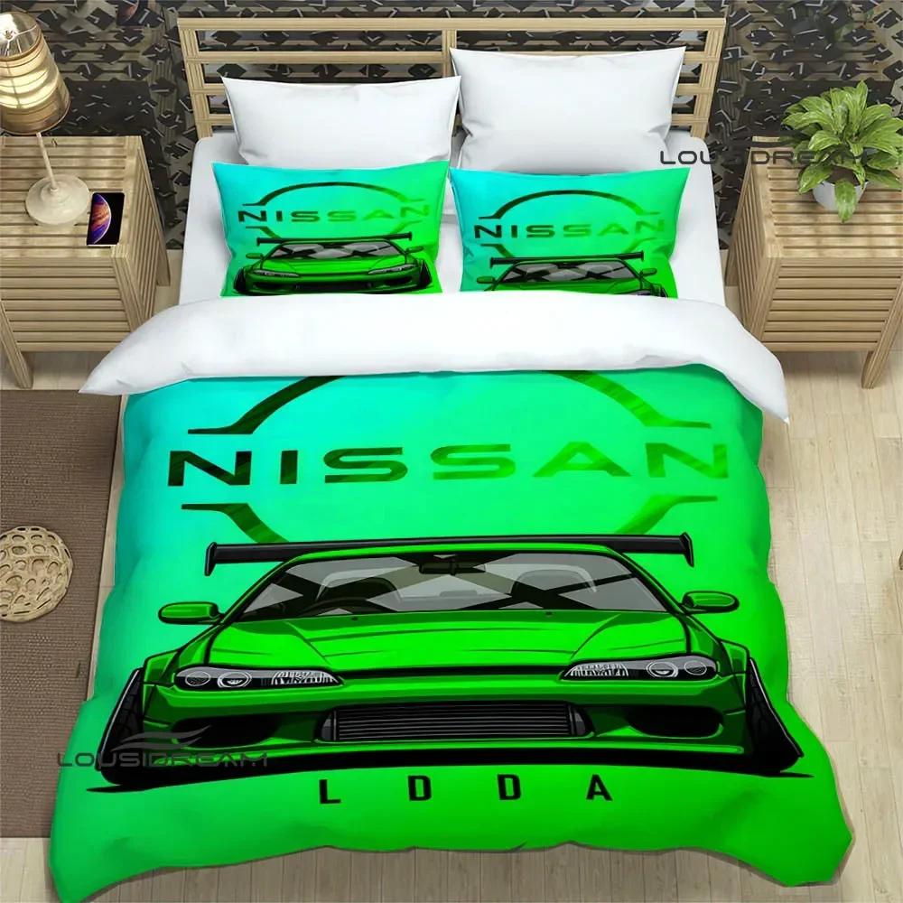 Set Biancheria da Letto Stampata Retrò GTR Racing Set di Biancheria da Letto Raffinato Copripiumino Set Piumone Set Biancheria da Letto Lusso Regalo di Compleanno