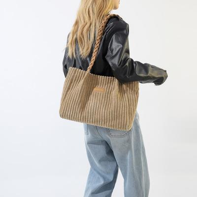 Flanell Lässig 2025 Einfarbig Neue Mode Große Kapazität Tote Damen Schulter Achsel Handtasche