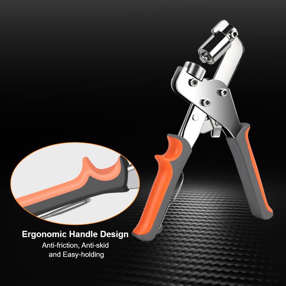 Leather Eyelet Puncher Metal Air Hole Rivet Plier Eyelet Installation Tool Grommet Eyelet Plier Kit Handheld Hole Punch 3/8 Inch 10mm