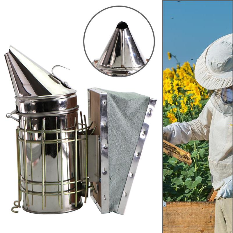 Beekeeping stainless steel bee smoke sprayer and insulated bee hive smoke launcher beekeeping equipment